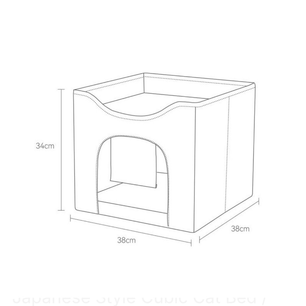 Cat Bed for Indoor Cats Cube House, Covered Cat Cave Beds - Picture 4 of 4